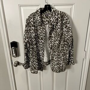 Jessica London Brown and White Animal Print Jacket